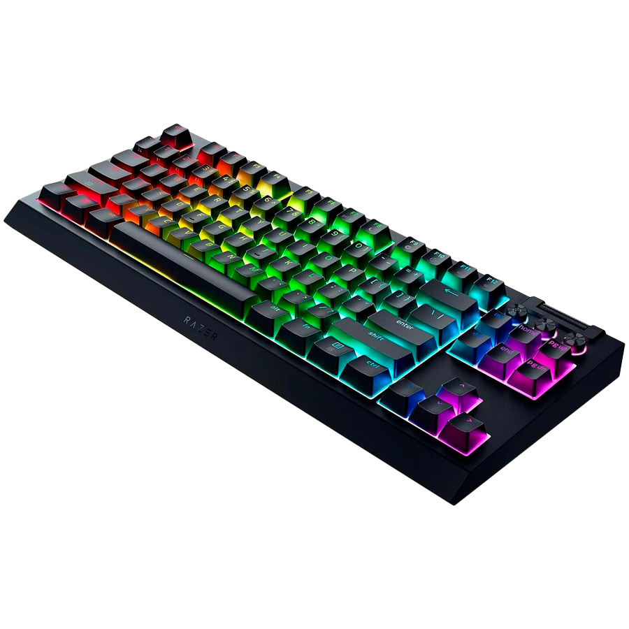 Професионална безжична механична клавиатура RAZER BlackWidow V4 Tenkeyless HyperSpeed, Механични суичове, Bluetooth/RF, RGB подсветка, US Layout - RZ03-05480100-R3M1 - 4