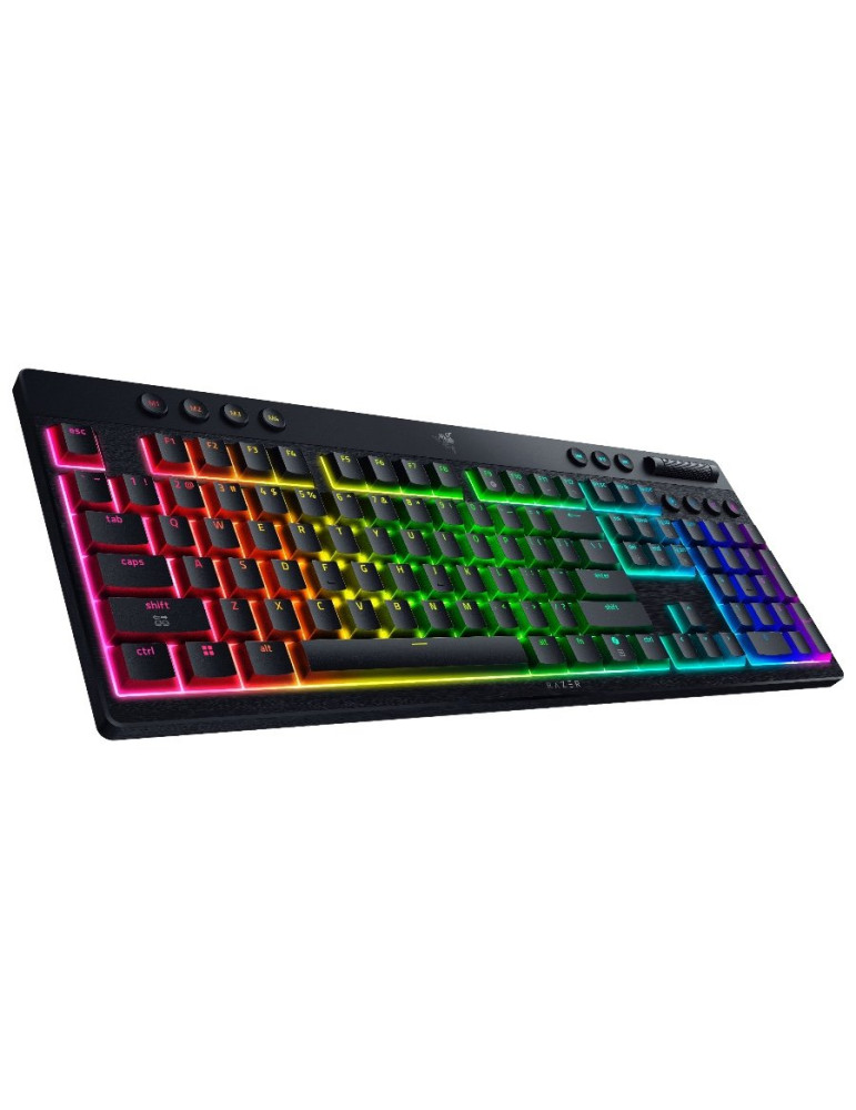 Безжична геймърска механична нископрофилна клавиатура Razer BlackWidow V4 Low-profile HyperSpeed, Green Switch, US Layout - RZ03-05270100-R3M1 - 3