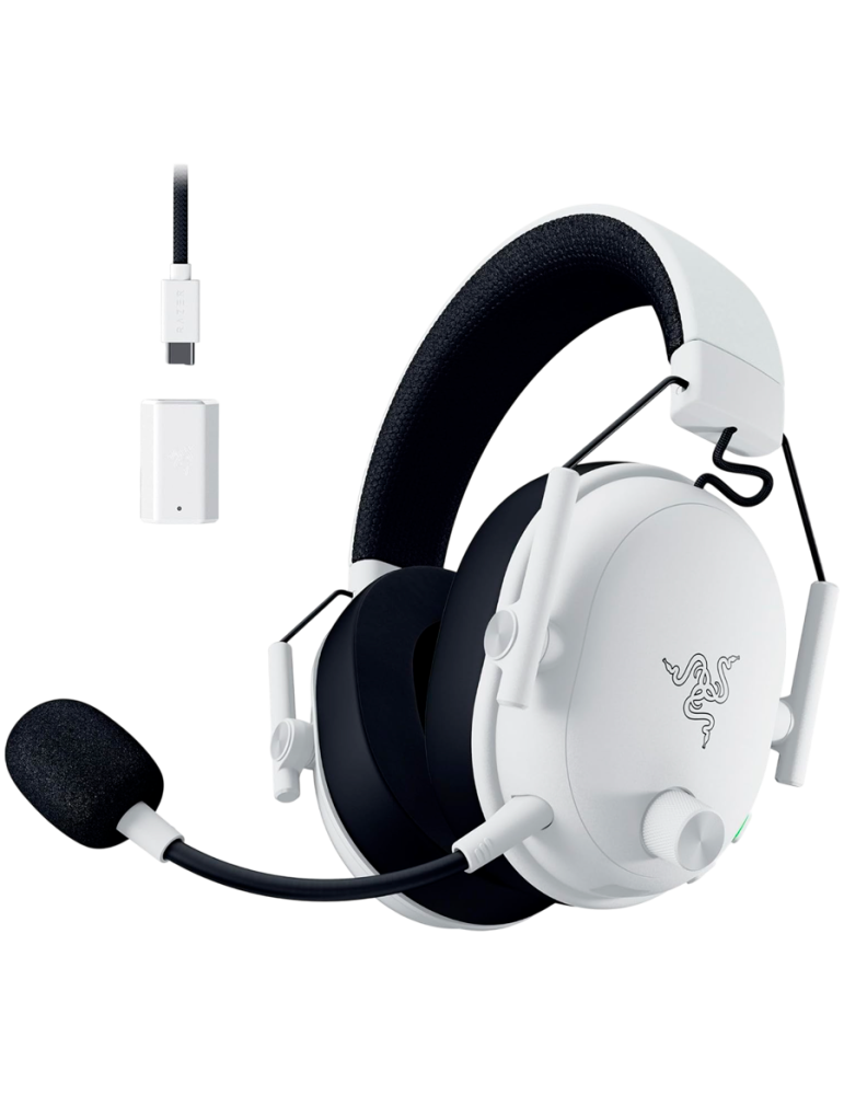 Bluetooth гейминг слушалки с ултра-ниска латентнос Razer BlackShark V3, Безжични, 7.1 Surround, Bluetooth 5.3, USB-C, 70ч батерия, Бял - RZ04-05410400-R3M1 - 4