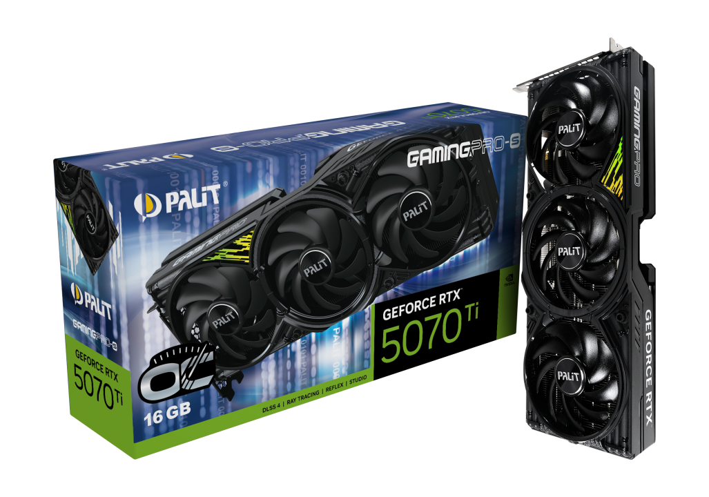 Видео карта PALIT RTX5070Ti GamePro-S OC, 16GB GDDR7, 256-bit, PCI-E 5.0 - NE7507TS19T2-GB2031U