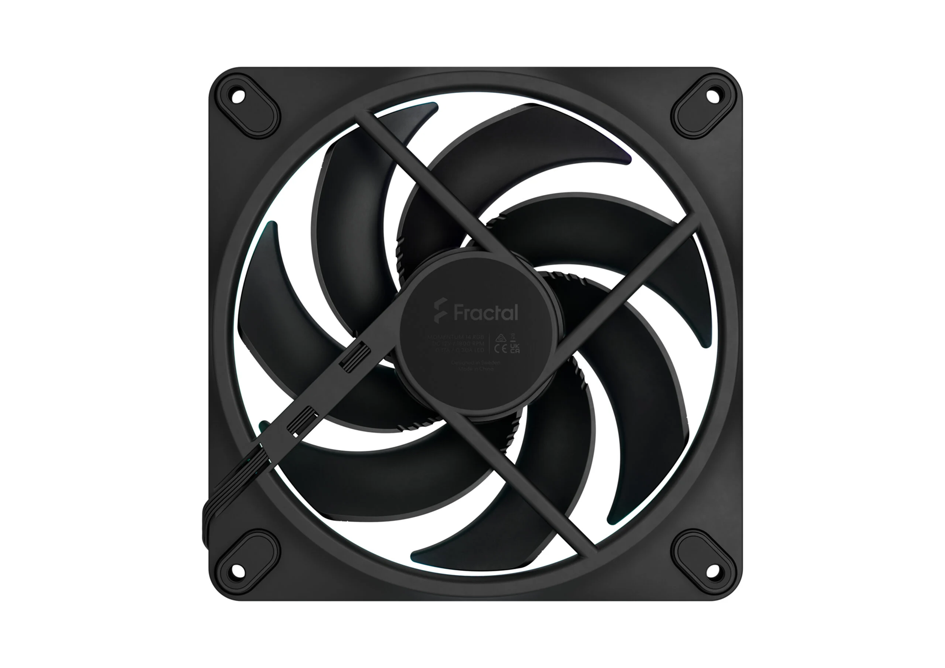 Охладител за процесор Fractal Design Momentum 14 RGB, 140mm FDB, ARGB Gen 2, 1800 RPM, 126.6 m³/h - FD-F-MR1-1401 - 4