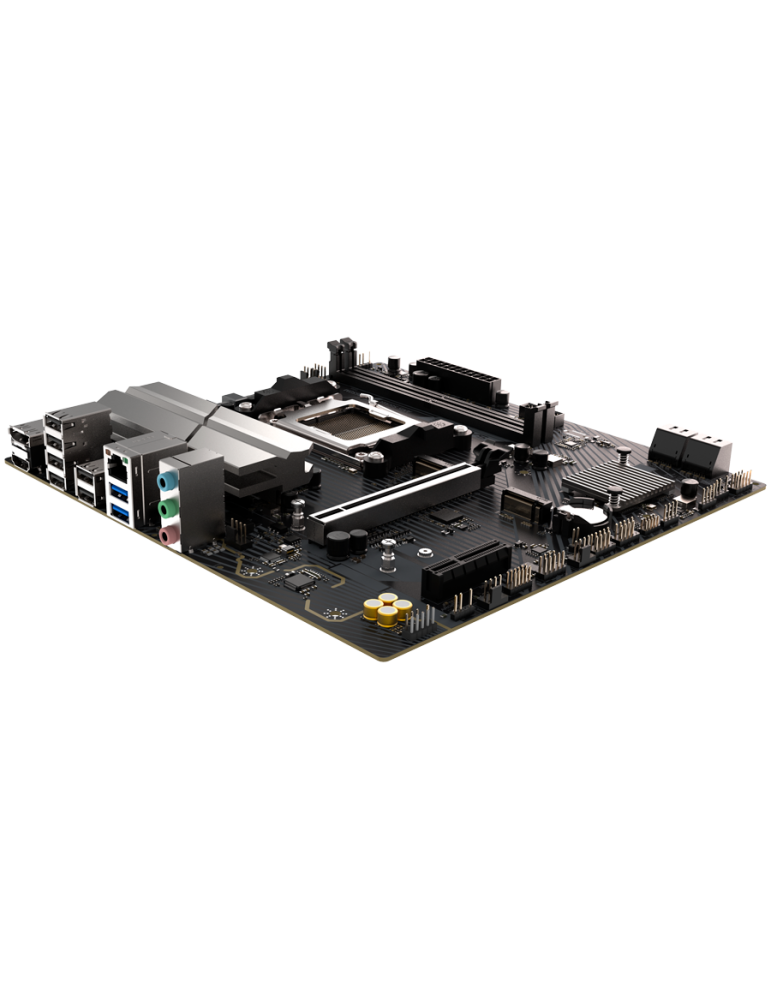 Дънна платка SAPPHIRE AMD B650M-E, Socket AM5, Micro-ATX, 2x DDR5 7600MHz, PCIe 4.0 x16, 2x M.2, LAN 2.5Gbps - 52112-04-40G - 5