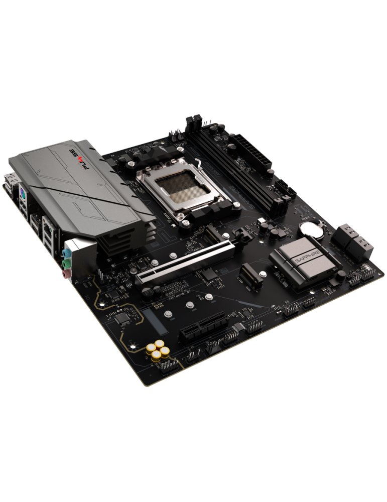 Дънна платка SAPPHIRE AMD PULSE A620AM, Socket AM5, 2x DDR5 DIMM до 64GB, PCIe 4.0, 1x M.2 NVMe Gen4, 1x M.2 NVMe Gen3, Micro ATX - 52118-03-40G - 5