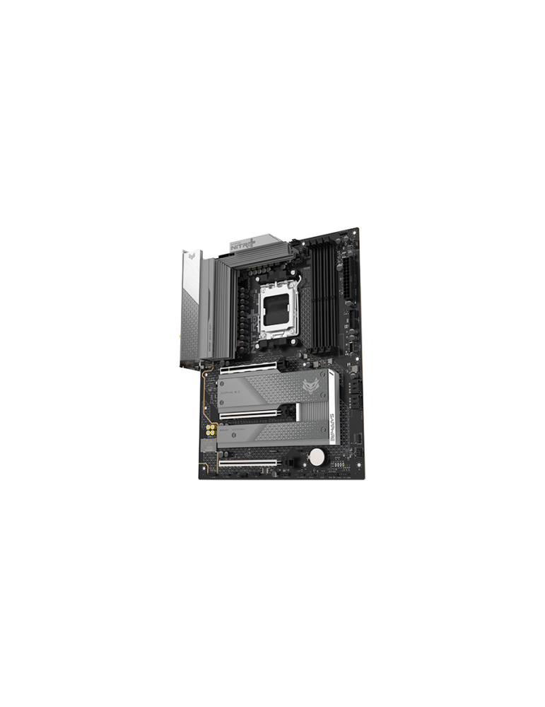 Дънна платка SAPPHIRE NITRO+ B850 AM5, AMD Ryzen Socket AM5, 4x DDR5 8000MHz, 1x M.2 Gen5, 2x M.2 Gen4, WiFi 7, 2.5Gbps LAN, ATX - 52123-03-40G - 4