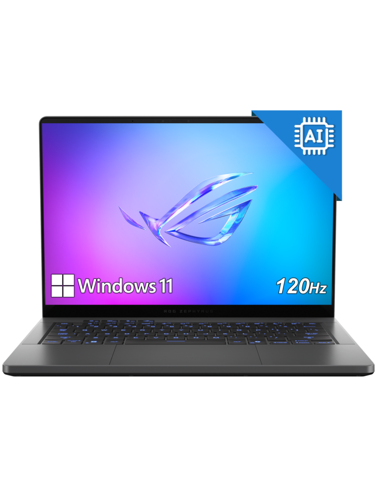 Гейминг лаптоп ASUS ROG Zephyrus 14" AMD Ryzen AI 9 HX 370, RTX 5070 Ti, 32GB LPDDR5X, 1TB SSD - 90NR0M53-M007P0 - 1