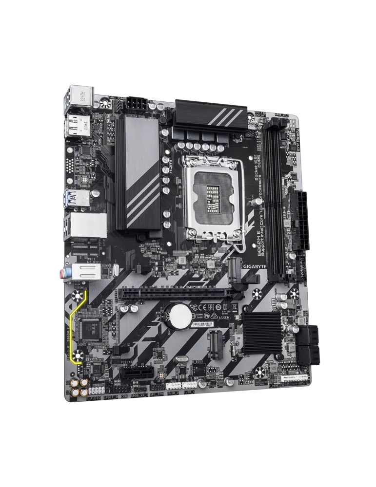 Дънна платка GIGABYTE B860M E, Micro ATX LGA1851, Intel B860, 2x DDR5, 2x M.2 PCIe 4.0, 4x SATA - B860M E - 3