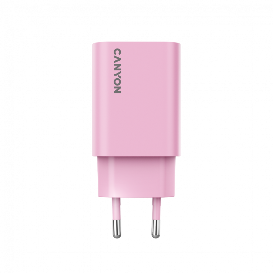 Зарядно устройство CANYON OnCharge 30CL, 30W USB-C Power Delivery, EU, розово - CNE-CHA30CLPK - 5
