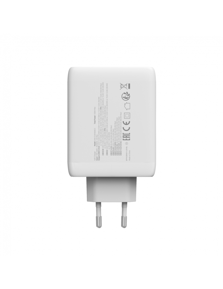 Захранващ адаптер CANYON CU100ACC, 100W GaN, 3x USB-C PD + 1x USB-A QC, EU - CNS-CUW100ACC - 4