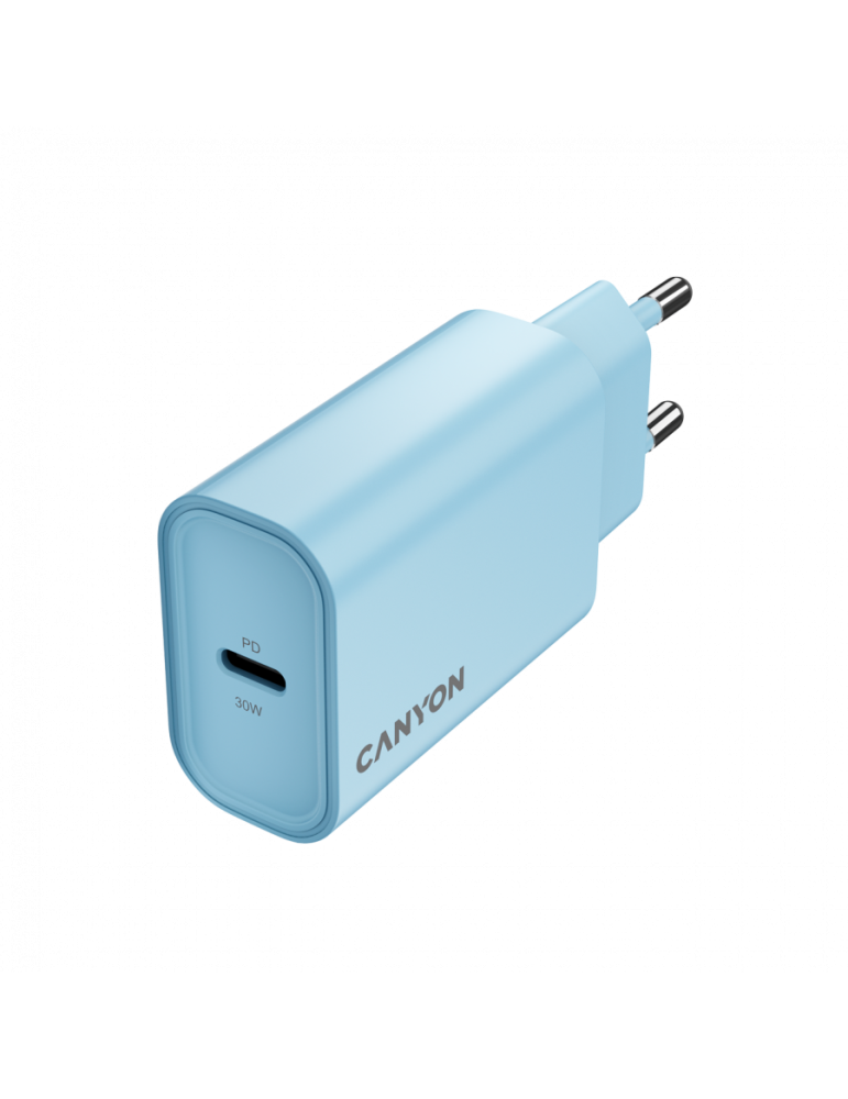 Захранващ адаптер CANYON OnCharge 30CL, 30W USB-C Power Delivery, AC 100-240V - CNE-CHA30CLLBL - 3