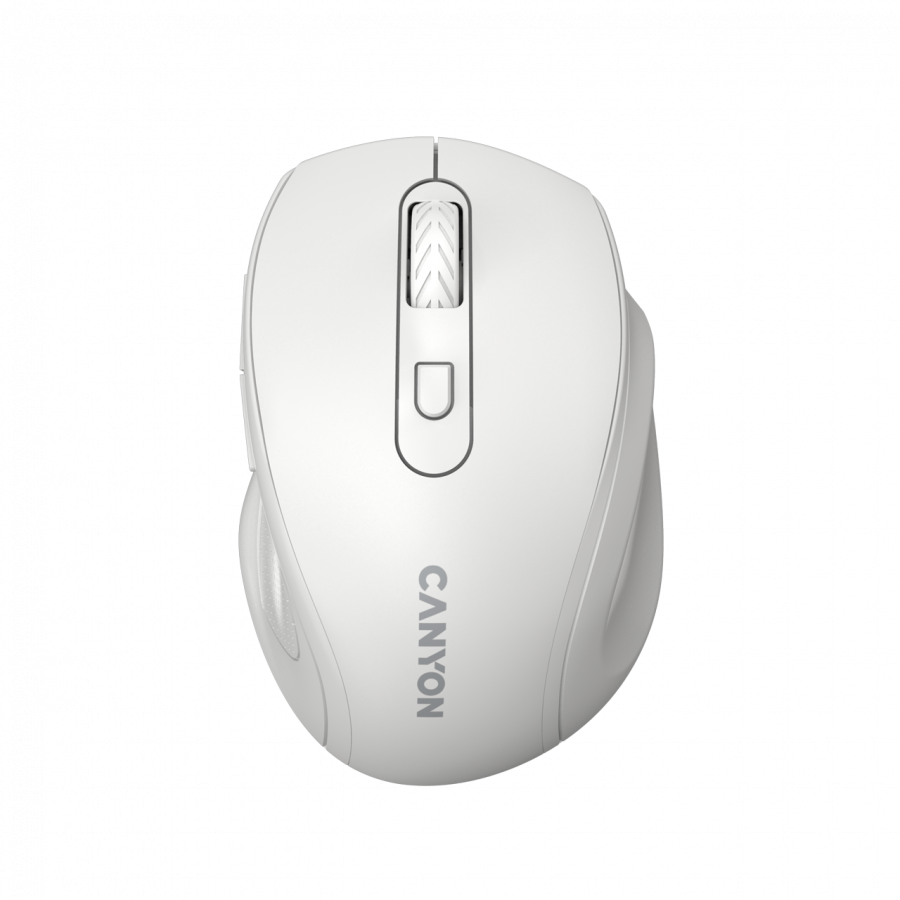 Безжична ергономична мишка CANYON OnClick 20, 6 бутона, 2.4 GHz безжична, 1600 DPI, Оптична, Ambidextrous - CNE-CMSW20W - 1