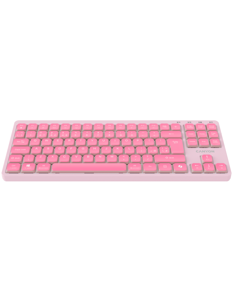 Механична TKL геймърска клавиатура с нископрофилни суичове CANYON OnType 10 Low Profile, TKL 90 клавиша, LED подсветка, USB с кабел - CNS-HKB10P - 2