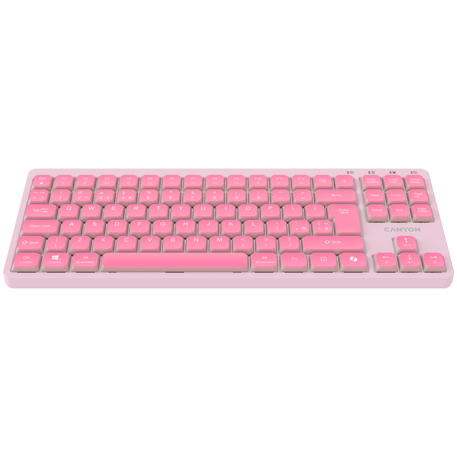 Механична TKL геймърска клавиатура с нископрофилни суичове CANYON OnType 10 Low Profile, TKL 90 клавиша, LED подсветка, USB с кабел - CNS-HKB10P - 2