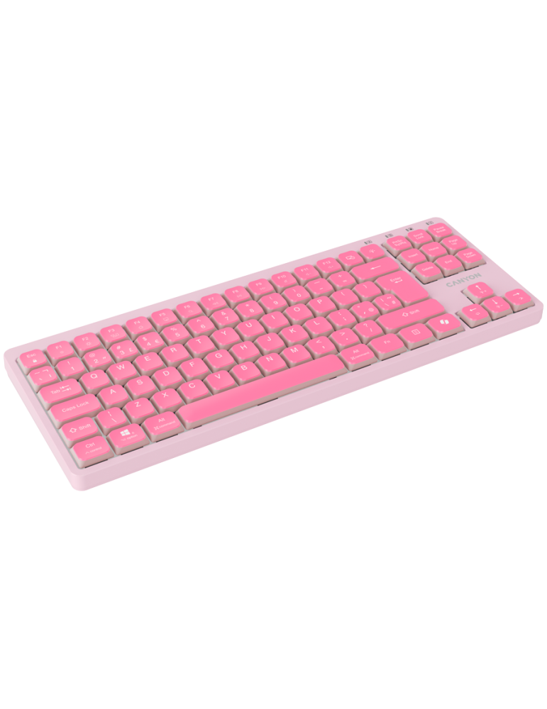 Механична TKL геймърска клавиатура с нископрофилни суичове CANYON OnType 10 Low Profile, TKL 90 клавиша, LED подсветка, USB с кабел - CNS-HKB10P - 3