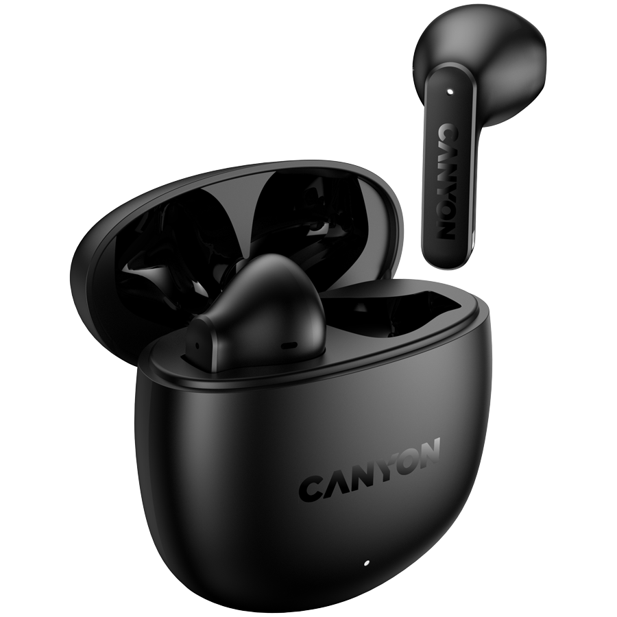 Bluetooth слушалки CANYON OnGo 13, Bluetooth 5.4, Semi-in-ear, 6h батерия, 30h със калъф, USB-C - CNS-TWS13B - 2