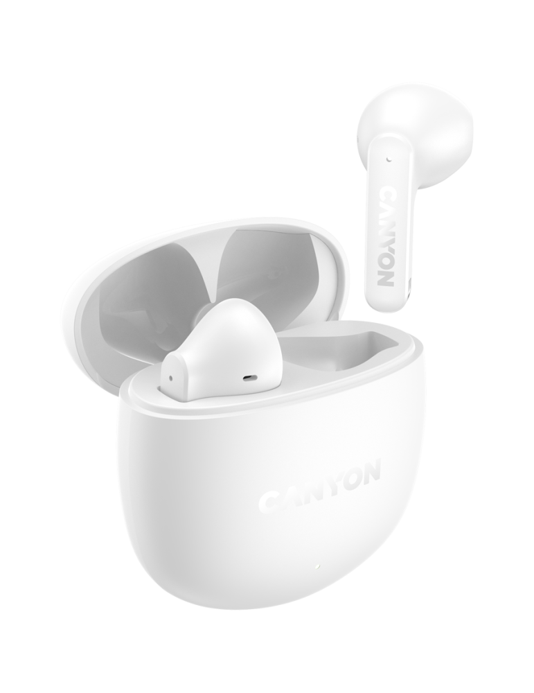 Bluetooth слушалки CANYON OnGo 13, Bluetooth 5.4, 6h батерия, 30h с калъф, USB-C зареждане - CNS-TWS13W - 2