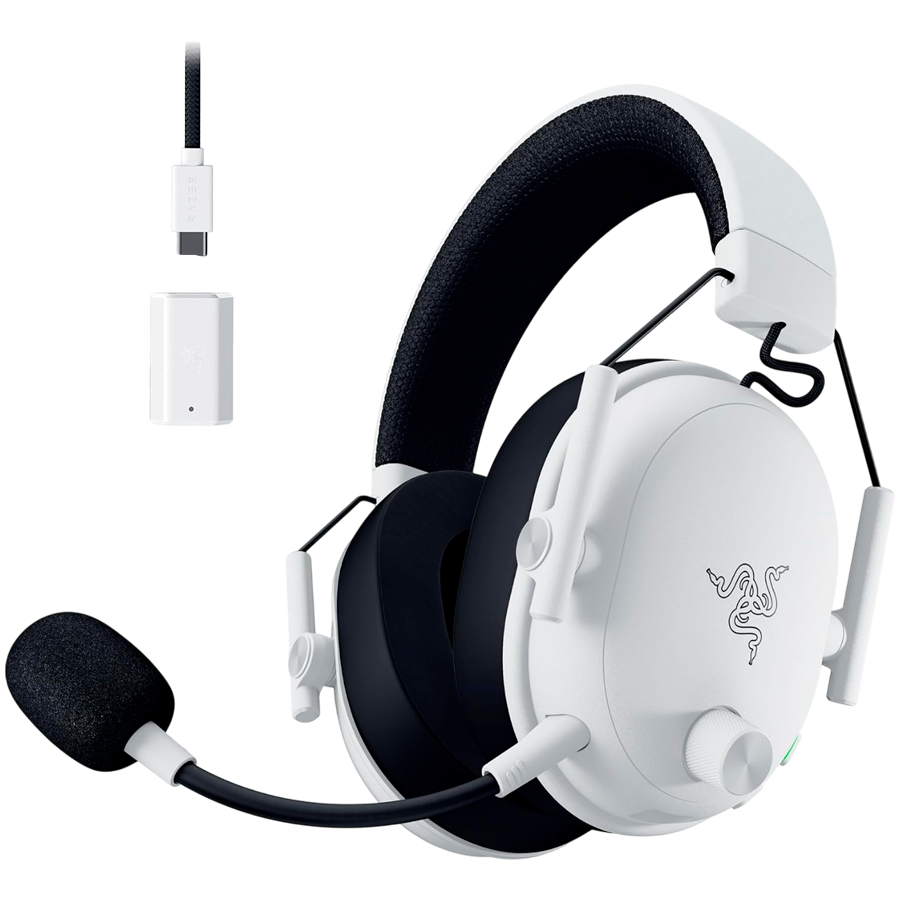 Безжични геймърски слушалки RAZER BlackShark V3, Безжични, 7.1 съраунд, 50mm, 70ч. батерия, Bluetooth 5.3, Бели - RZ04-05410400-R3M1 - 4