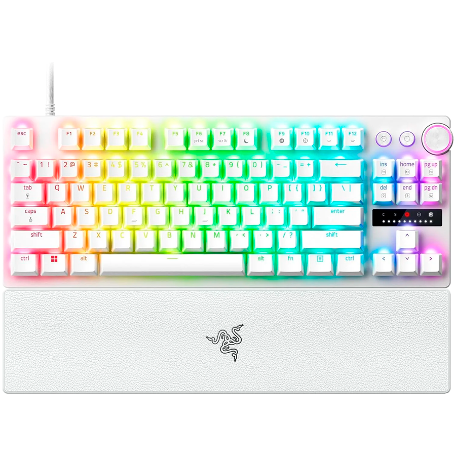 Професионална геймърска клавиатура RAZER Huntsman V3 Pro Tenkeyless, USB Type-C, Razer Analog Optical Switches, RGB подсветка, PBT Keycaps, US Layout - RZ03-04981700-R3M1 - 1