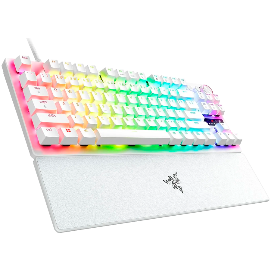 Професионална геймърска клавиатура RAZER Huntsman V3 Pro Tenkeyless, USB Type-C, Razer Analog Optical Switches, RGB подсветка, PBT Keycaps, US Layout - RZ03-04981700-R3M1 - 2