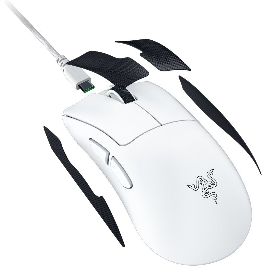 Професионална безжична геймърска мишка RAZER DeathAdder V4 Pro, 30000 DPI, RGB подсветка, безжична - RZ01-05330200-R3G1 - 3