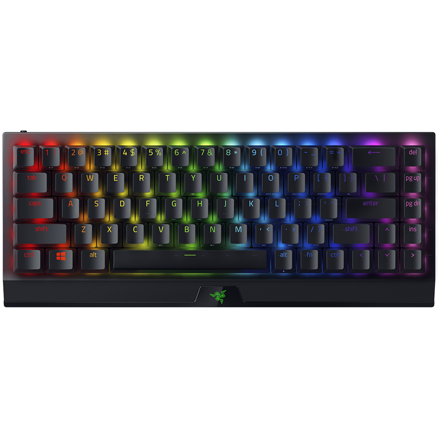 Безжична механична клавиатура Razer BlackWidow V3 Mini HyperSpeed, механична, безжична, 65%, Razer Green Switch, 80 млн. циклуса, 1000Hz Ultrapolling, алуминий - RZ03-03892000-R3M1 - 1