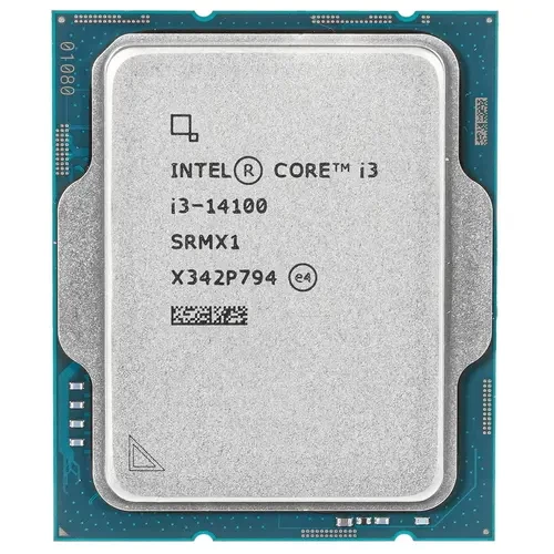 Процесор Intel Core i3-14100, 4 ядра 8 нишки, 3.5-4.7 GHz, 12MB кеш, LGA1700, TDP 110W, без охладител и без оригинална опаковка - CM8071505092206 - 1