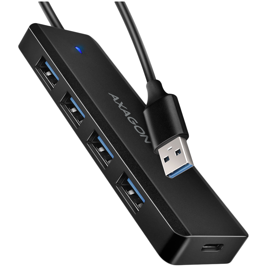 USB хъб AXAGON HUE-C1A, 4x USB 3.2 Gen 1, USB-C захранване - HUE-C1A - 1