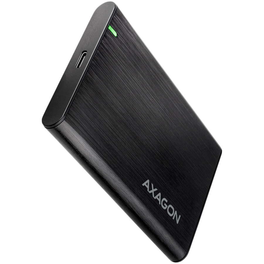 Външен диск AXAGON EE25-A6C, 2.5" SATA, USB 3.2 Gen 1 Type-C, Алуминий, Черен - EE25-A6C - 1
