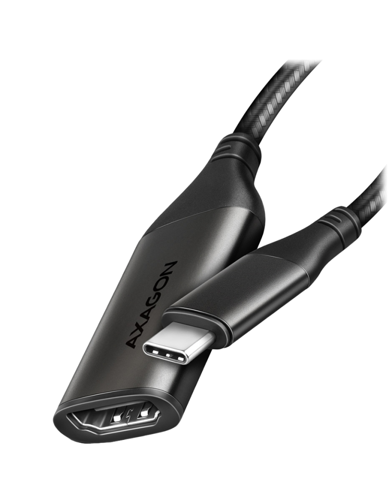 USB-C към HDMI адаптер AXAGON RVC-HI2M, 25cm, 4K/60Hz, Алуминий - RVC-HI2M - 1