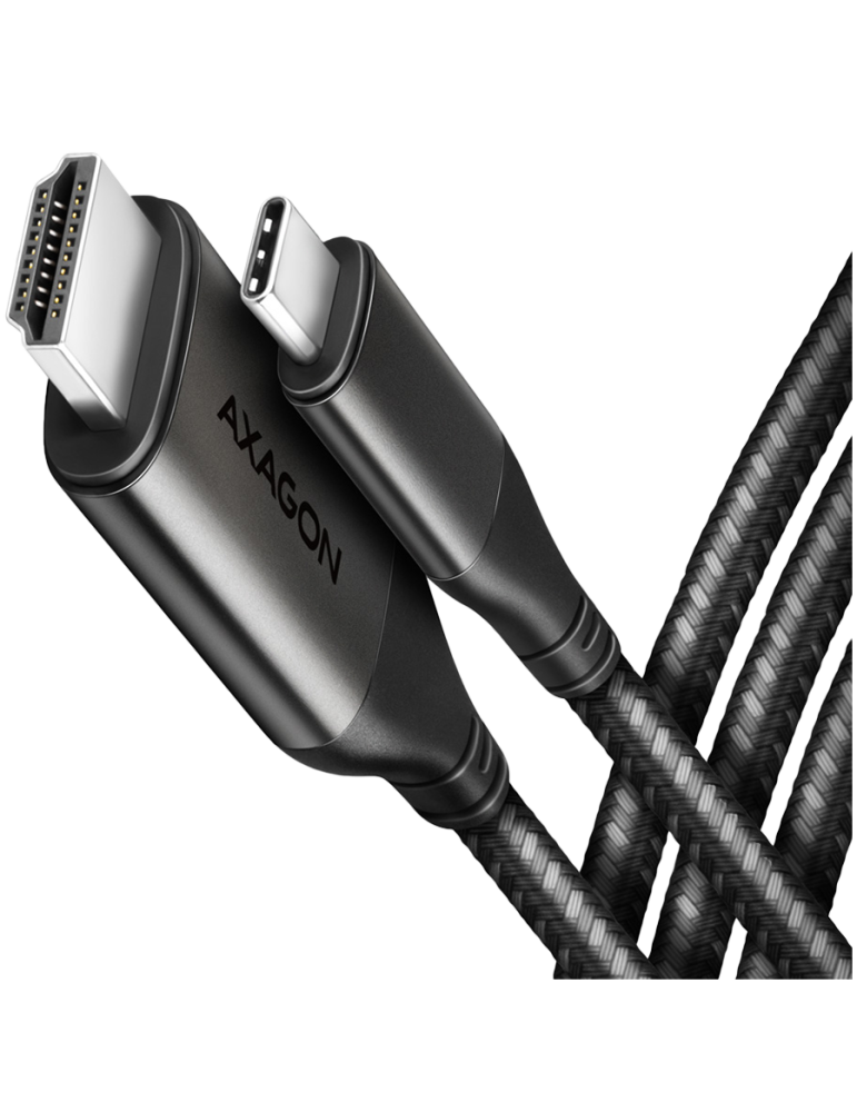 USB-C кабел AXAGON RVC-HI2MC, USB-C към HDMI 2.0 4K/60Hz 1.8m алуминий - RVC-HI2MC - 1