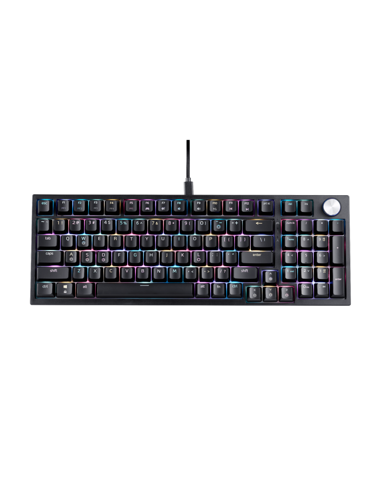 Механична гейминг клавиатура ADATA XPG Sorcerer, USB Type-C, 97/98 Keys, XPG Red Mechanical, Per-Key RGB, 50M Keystrokes - 75261466 - 1