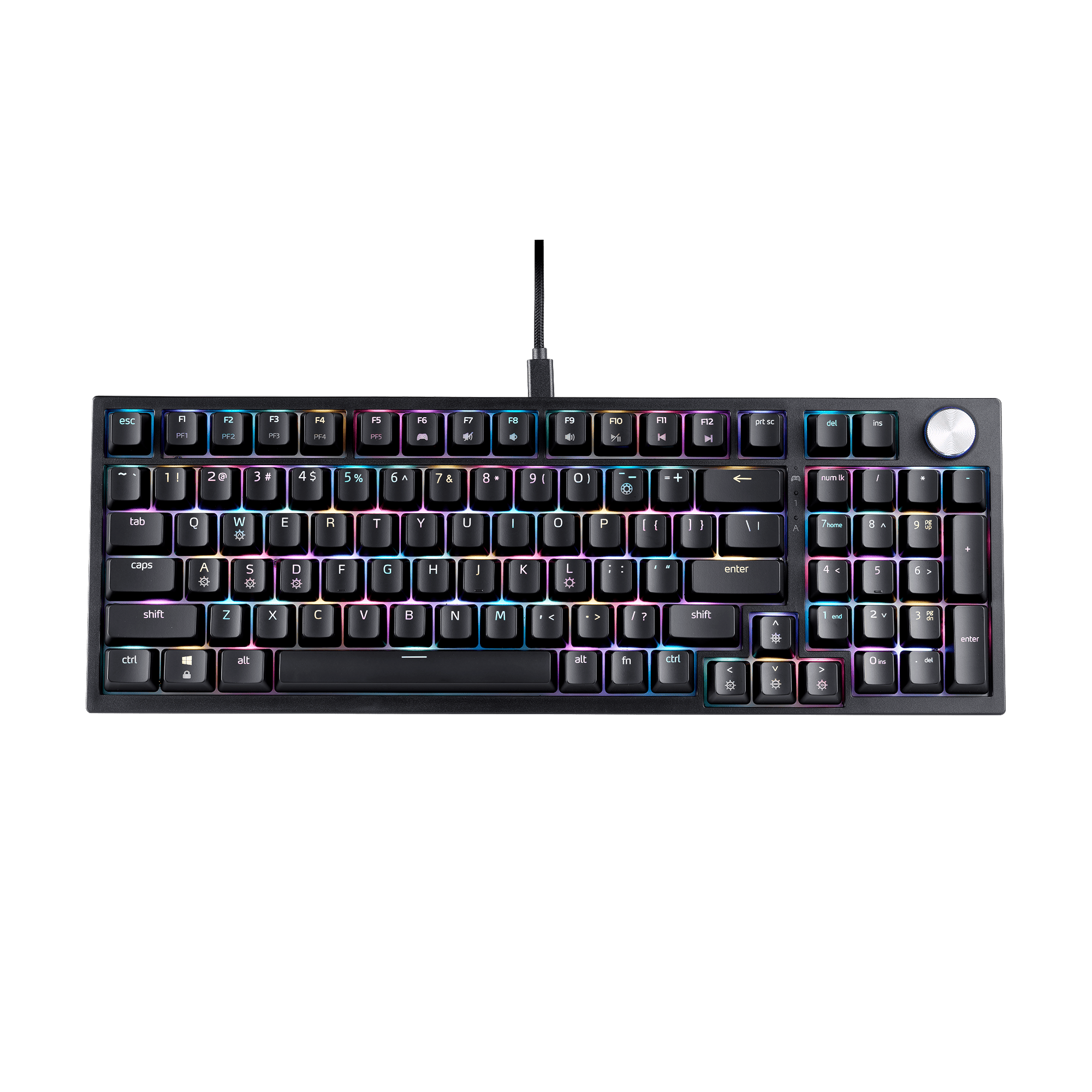Механична гейминг клавиатура ADATA XPG Sorcerer, USB Type-C, 97/98 Keys, XPG Red Mechanical, Per-Key RGB, 50M Keystrokes - 75261466 - 1
