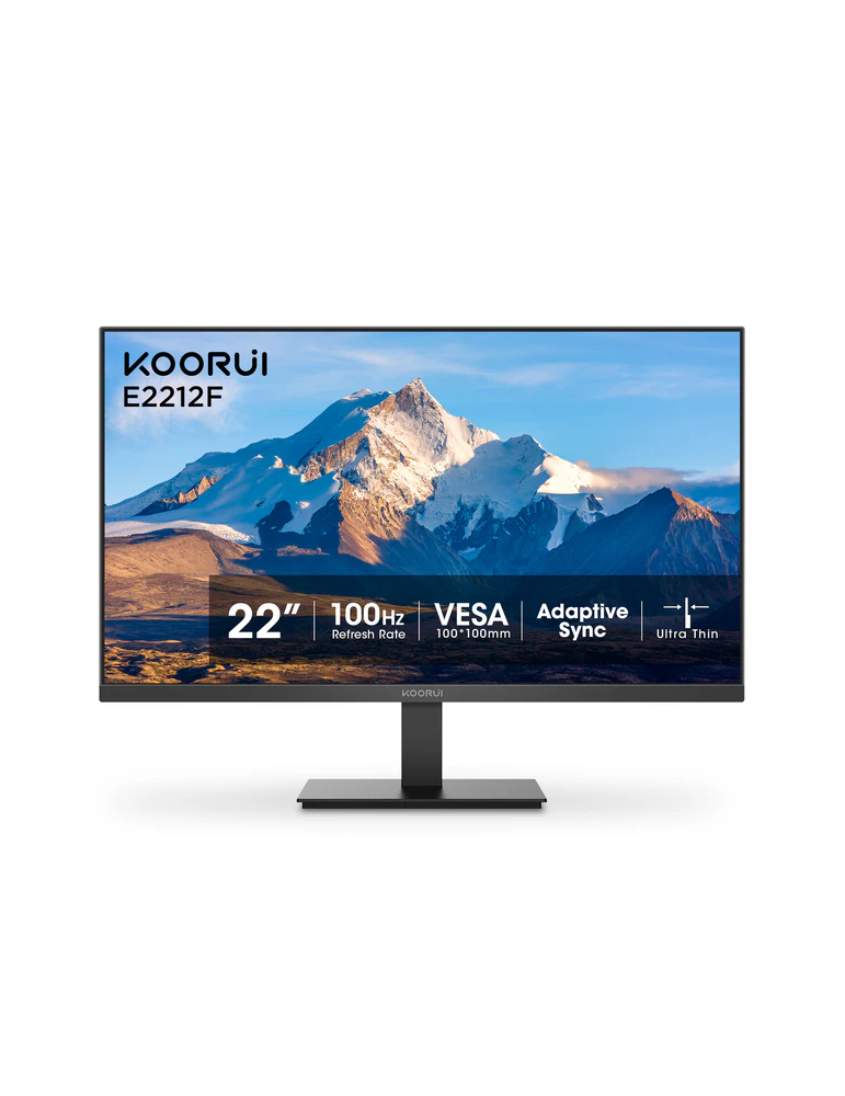 Монитор KOORUI 22 E2212F, 22" VA 1920x1080 100Hz, 5ms, HDMI/VGA - 1