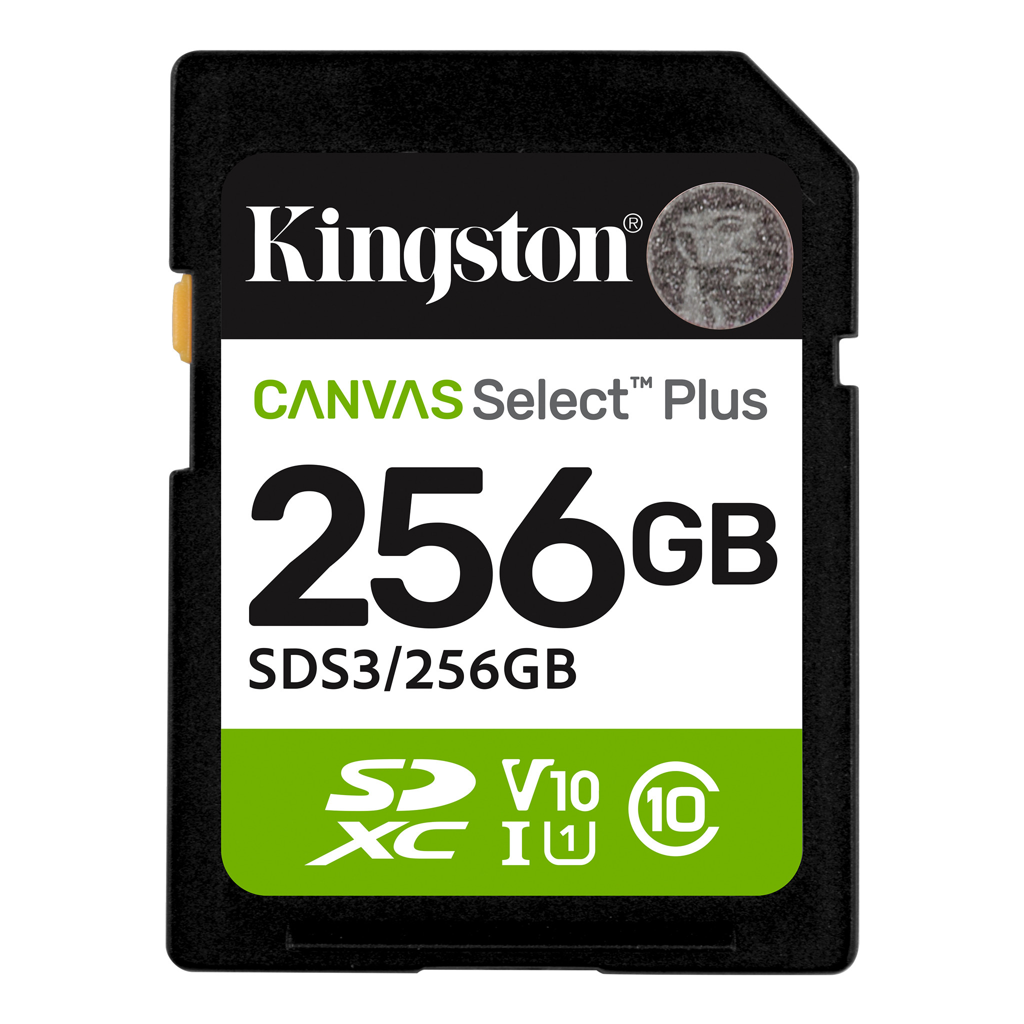 SD карта Kingston Canvas Select Plus G3, 256GB, UHS-I Class 10 U3 V30, 150MB/s - SDC3/256GB - 1