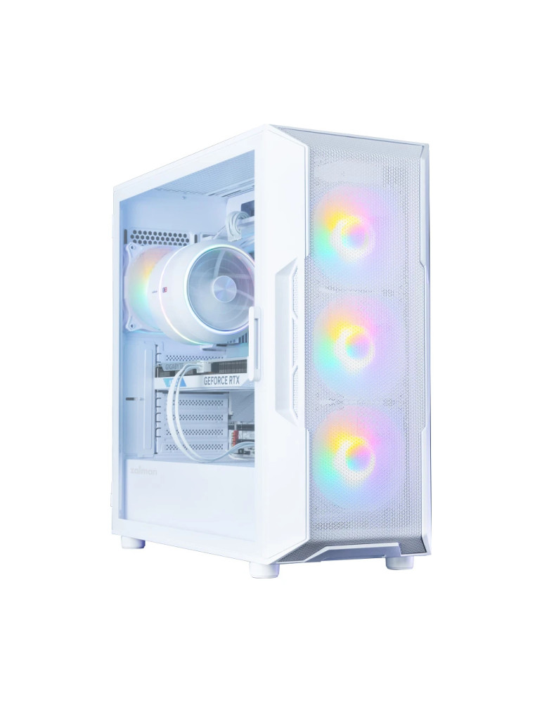 Кутия Zalman I3 NEO V2 White, ATX/mATX/Mini-ITX, Middle Tower, Tempered Glass, RGB (4 вентилатора), Mesh - I3-NEO-V2 - 3