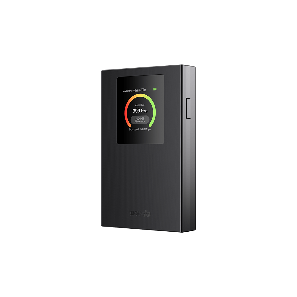 Мобилен рутер TENDA 4G185, 4G LTE, 1.44" цветен дисплей, USB-C, Nano SIM - 1