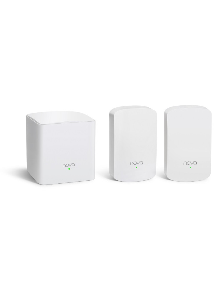 Mesh WiFi 6 рутер система Tenda MW5G 3-pack, Mesh WiFi 6, 2.4GHz 300Mbps + 5GHz 867Mbps, Gigabit портове, IEEE 802.11s - 1