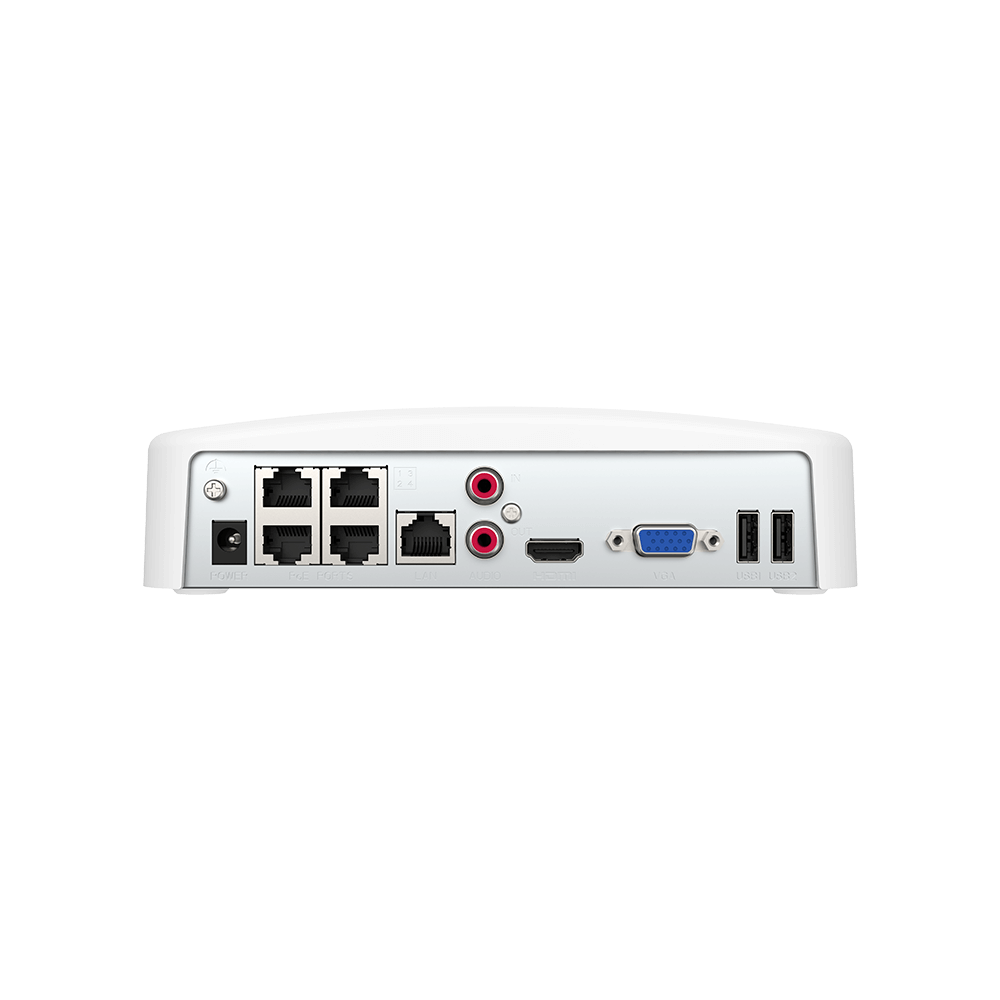 Видеорекордер TENDA N6P-4H, 4-канален видео запис, 4x PoE портове, до 10TB HDD, HDMI/VGA изход - 6932849434583 - 2