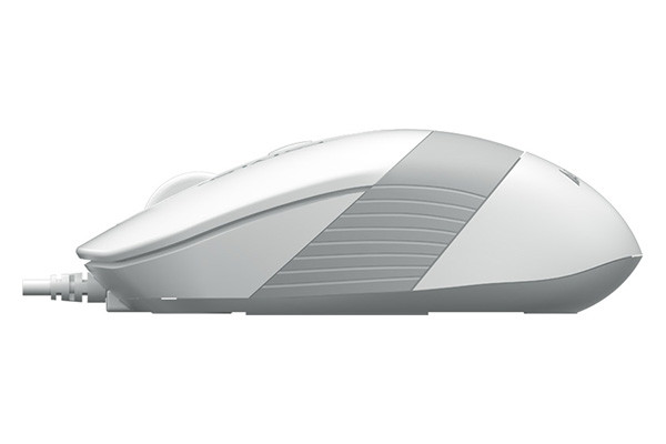 Мишка A4TECH FM10, USB, Оптичен сензор, 1600 DPI, 4 бутона, Бяла - FM10 WHITE - 4