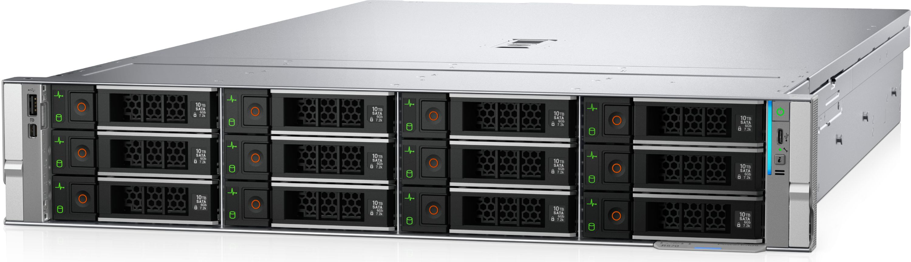 Сървър DELL EMC PowerEdge R570, Intel Xeon 6 6511P 2.3GHz 16-core, 16GB DDR5 RDIMM, 480GB SSD SATA, 800W PSU, iDRAC 10 ENT - PROMO_R570_1_6511P - 1
