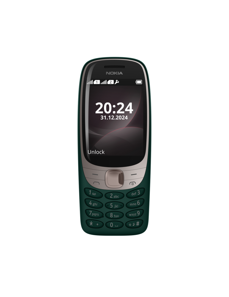 Телефон NOKIA 6310 DS, 2.8" QVGA, Unisoc 6531F, 16MB ROM/8MB RAM, Dual SIM, Micro SD до 32GB, 1150mAh, S30+, зелен - 286953951 - 1