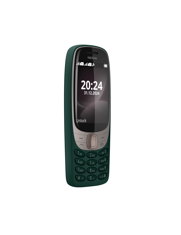 Телефон NOKIA 6310 DS, 2.8" QVGA, Unisoc 6531F, 16MB ROM/8MB RAM, Dual SIM, Micro SD до 32GB, 1150mAh, S30+, зелен - 286953951 - 2
