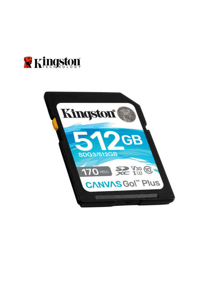 SD карта Kingston Canvas Go+ 512GB, UHS-I CL10, 170/90MB/s - SDG3/512GB - 1
