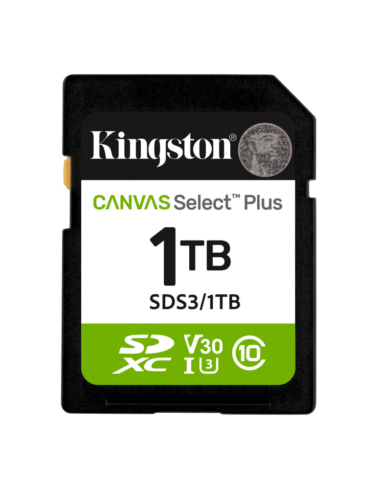 SD карта Kingston Canvas Select Plus G3, 1TB, UHS-I Class 10 U3 V30, 150MB/s - SDC3/1TB - 1