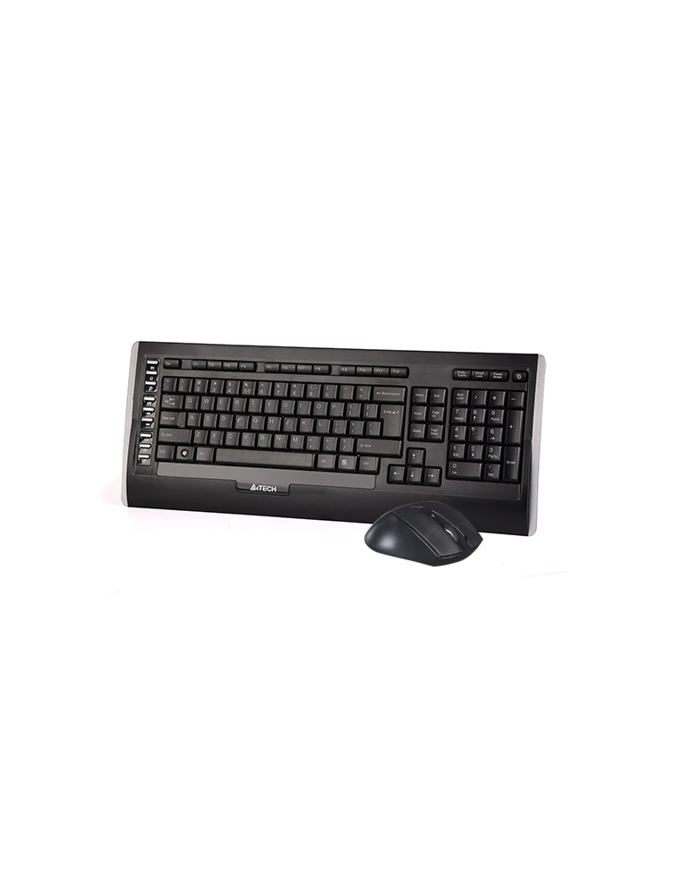 Безжична клавиатура с мишка A4TECH 9300F, Безжична, USB, 9 мултимедийни бутон - 2