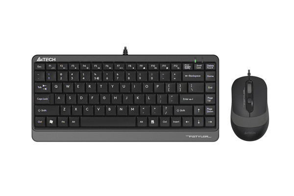 Клавиатура с мишка A4TECH F1110 FSTYLER, Жична, USB, Сива - F1110 GRAY - 1