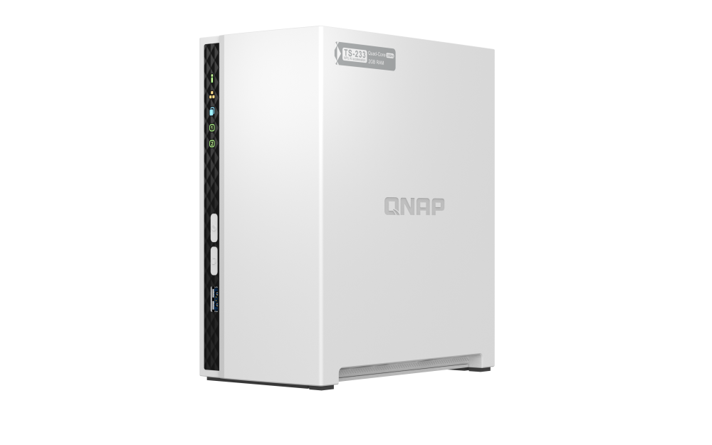 NAS устройство QNAP TS-233-EU, 2x 3.5" SATA, Gigabit Ethernet, USB 3.2, RAID 0/1 - 4711103080597 - 3