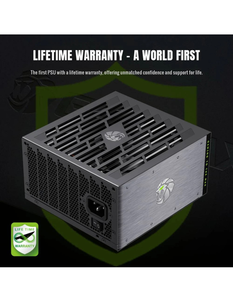 Захранване Gamemax Lion Core 1000P, 1000W ATX 3.1, 80Plus Platinum, Full Modular, 135mm вентилатор - 2155-1000R0002 - 7