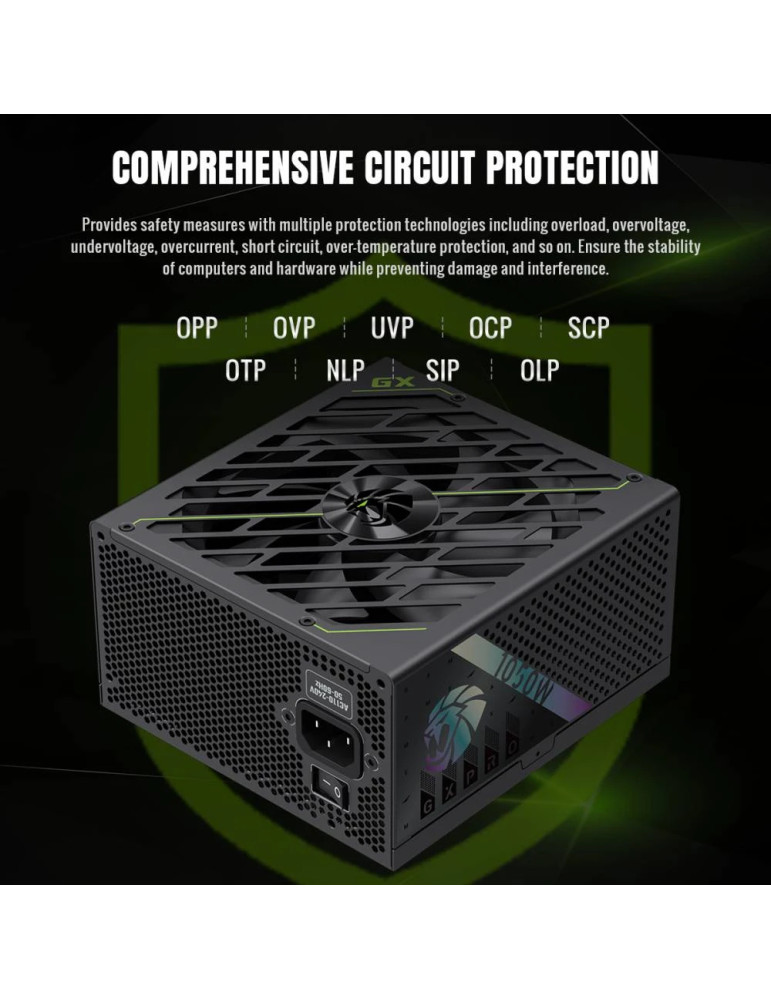 Модулно захранване Gamemax GX PRO 1050G, 1050W ATX 3.1 Gold Modular - GX PRO 1050G - 7