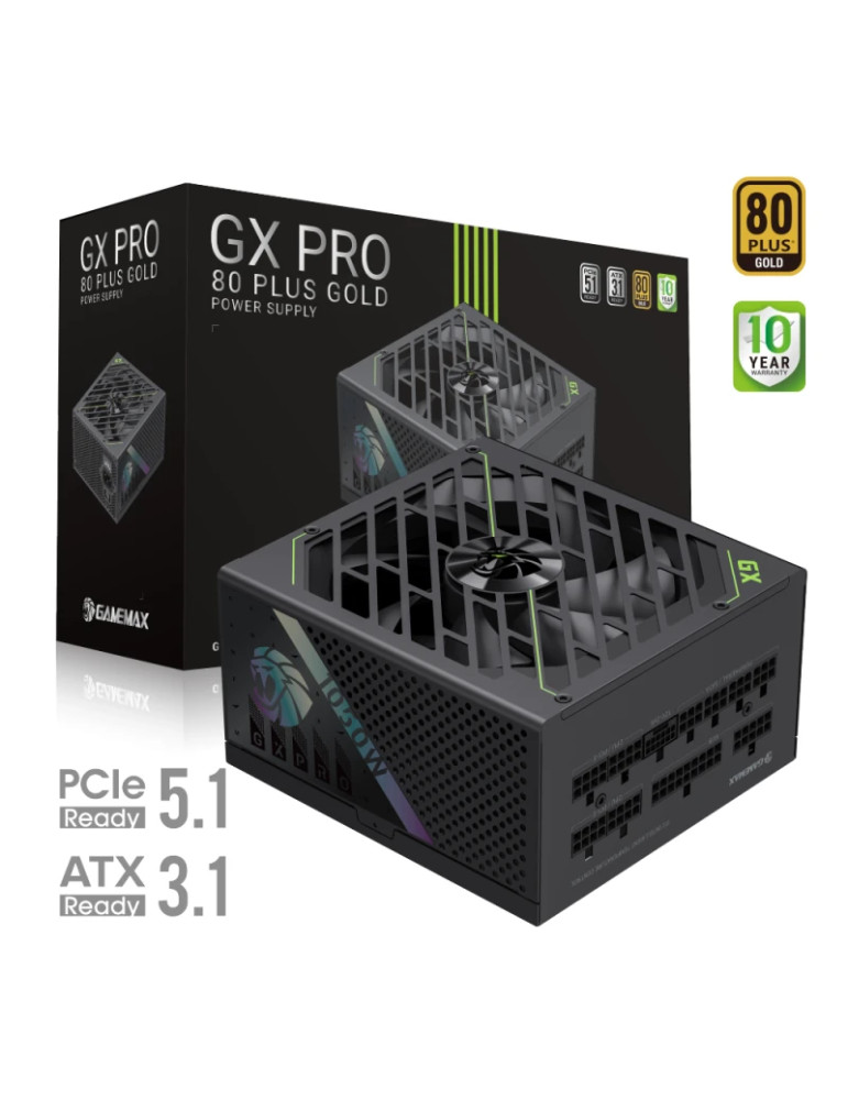 Модулно захранване Gamemax GX PRO 1050G, 1050W ATX 3.1 Gold Modular - GX PRO 1050G - 10