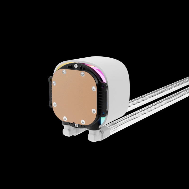 Водно охлаждане за процесор Gamdias AURA GL360 v2 WH, 360mm, 3x120mm вентилатора, aRGB, меден воден блок, 250W - AURA-GL360-V2-WH - 10